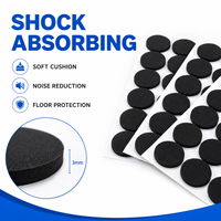 Patins en caoutchouc silicone noir autocollants, formes carrées personnalisées, protection antidérapante pour surfaces, service de découpe de meubles, commande en gros