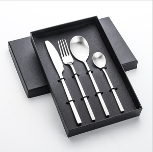 Nouveau Design plaqué or revêtement PVD acier inoxydable service <span class=keywords><strong>de</strong></span> <span class=keywords><strong>couverts</strong></span> couteau cuillère fourchette <span class=keywords><strong>couverts</strong></span> colorés avec boîte - Product Image 3