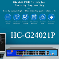 HUASTLINK Switch PoE Ethernet de Red CCTV de 4, 8, 16, 24 Puertos, 100Mbps, 1000Mbps, 48V, 10/100/1000M para Cámara IP