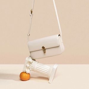 Black Factory Hot Sale Small Fashion Single Strap Waterproof Genuine Leather Shoulder <b>Bag</b> Women Classic <b>Underarm</b> Chains Button - Product Image 4