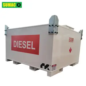 SUMAC Double Walled 3000L Fuel Dispenser With Tank Double Wall Carbon Steel Kerosene Diesel Oil Storage Fuel Tanks for Sale