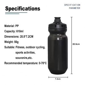Botella de Agua Deportiva de Plástico con Logotipo Personalizado al por Mayor, Libre de BPA, 610 ml, Botella Flexible para Gimnasio, Viajes, Ciclismo - Product Image 4