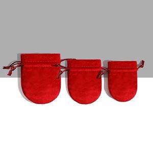 ถุงกำมะหยี่เนื้อนุ่มแบบมีเชือกผูกสำหรับขายส่ง ถุงใส่เครื่องประดับรีไซเคิลได้ สำหรับแหวน สร้อยคอ นาฬิกา อัญมณี - Product Image 3