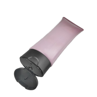 Tube cosmétique 300 ml en plastique, tube souple avec bouchon à clapet 50 mm, gris-violet, impression de logo personnalisée, pour lotion corporelle, crème, shampoing, fabrication en usine