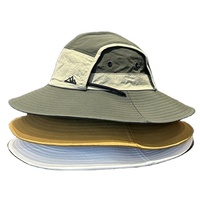 Topi Bucket Uniseks Musim Semi/Musim Panas Pelindung Sinar Matahari Cepat Kering Bernapas Tahan Angin untuk Perjalanan Luar Ruangan, Berkemah, Memancing, Mendaki