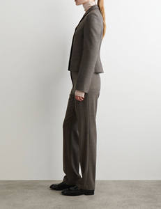 Costumes pour femmes, coupe classique, élégants, respirants, avec motif de lettres brodées, blazer en laine pour femmes, longueur intégrale, pour le bureau - Product Image 4