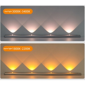 LED Under Cabinet <b>Wireless</b> Lights with Motion <b>Sensor</b> USB Rechargeable for Indoor Kitchen Closet Stairway 3 Color 20CM - Product Image 3