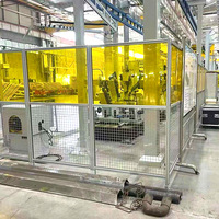 Pagar Pengaman Lembaran Akrilik Rangka Aluminium Alloy, Penghalang Isolasi Bengkel Ukuran Kustom