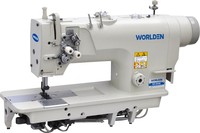 Machine à coudre industrielle à point droit à double aiguille à entraînement direct à grande vitesse WD-8450D-3 pour chemise