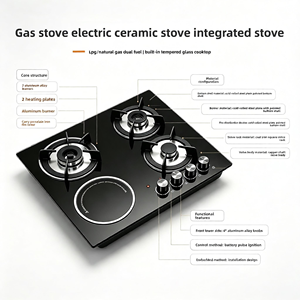 Estufa de <span class=keywords><strong>Gas</strong></span> de Dos Quemadores para el Hogar, Ahorro de Energía, Encendido por Pulsador, <span class=keywords><strong>Cocina</strong></span> de <span class=keywords><strong>Gas</strong></span> de Alta Eficiencia, Estufa de <span class=keywords><strong>Gas</strong></span> Integrada para Encimera - Product Image 6