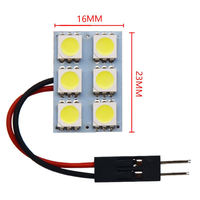 12V voiture panneau lecture carte lampe 6/9/15/24 LED SMD voiture dôme éclairage intérieur toit lumière T10 feston ampoules voiture lumière accessoires