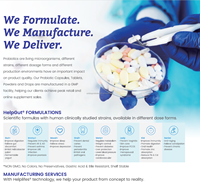 Capsules de probiotiques personnalisées en vrac pour l'intestin, l'immunité, le métabolisme, l'anti-allergie, la perte de poids, la santé de la peau, etc.