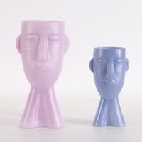 Décoration de maison minimaliste populaire personnalisée Vase à fleurs créatif en verre et cristal à tête humaine