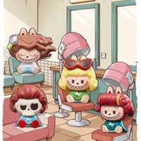 Figurines POPMART POP BEAN Labubu the Monsters Hair Salon Series, Boîte Mystère, Jouets Tendance, Poupées, Décoration