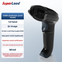 Escáner de Código de Barras Industrial SuperLead 3300H con Interfaz COM, Luz LED de Alta Calidad, Sensor CMOS a Prueba de Explosiones 300