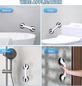 Poignée de sécurité pour salle de bain, barre d'appui à ventouse pour <span class=keywords><strong>baignoire</strong></span> et douche - Product Image 4