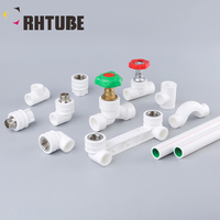 RHTUBE Raccords de tuyauterie PPR haute pression, raccord en T femelle 20 63mm PN25, durable, personnalisé, résistant à la corrosion, système de plomberie