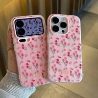 Coque pour iPhone ZL071 en forme de tulipe rose pour iPhone 17 Pro Max/16/15