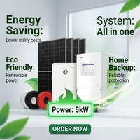 Système de stockage d'énergie solaire domestique complet 3-10 kW avec onduleur hybride et batterie au lithium LiFePO4 5 kWh Powerwall LV Résidentiel