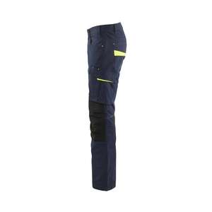 BLAKLADER - 149513308633D96 Service Ttrousers with stretch Dark navy <b>blue</b>/Yellow - EAN 7330509893548 <b>WORK</b> <b>TROUSERS</b> - Product Image 4