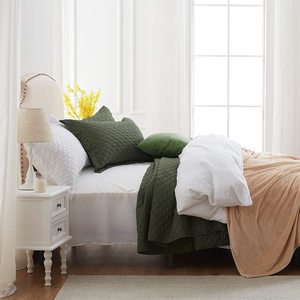 Copriletto Trapuntato King Size <span class=keywords><strong>in</strong></span> Cotone con Motivi Vintage a Righe e Cartoni Animati, Set da 3 Pezzi per Uso Estivo - Product Image 6