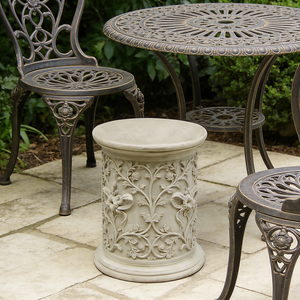 Base de Resina Europea Antigua con Relieve de Uvas, Pedestal Cuadrado para Estatuas de Jardín, Columna Romana - Product Image 4