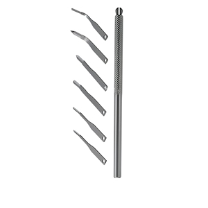 Portacuchillas de acero inoxidable con patrón redondo de 7 cuchillas, soporte para cuchillas BP, instrumentos quirúrgicos, proveedor mayorista - Product Image 5