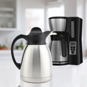 1200ml / 1.2L Coffee Tea Pot Insulated Double Wall Coffee Carafe 304 Stainless Steel Thermos Coffee Pot Thermal Thermos Jug