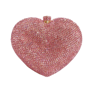 Heart Shape Crystal Evening Bag for Women Glitter Mini Rhinestones <b>Clutch</b> Purse <b>Wedding</b> Party Shoulder Bag - Product Image 5