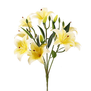 Artificial <b>Lily</b> Flower 9 Heads 56cm Stem High Simulation Plastic <b>Vase</b> Flowers For Wedding Home Decoration - Product Image 4
