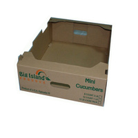 Boîte d'emballage plate en carton pour Fruits et légumes, 50 pièces, produit ondulé personnalisé, bon marché