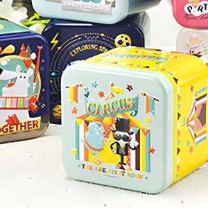 Offre Spéciale d'usine boîte en étain personnalisée en métal déjeuner boîte en étain boîte de rangement <span class=keywords><strong>Vintage</strong></span> cosmétique PVC miroir soins personnels valise en étain en fer blanc - Product Image 4