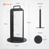 Présentoir personnalisé pour quincaillerie de comptoir et de porte avec panneaux acryliques double face pour empreintes digitales et serrures numériques