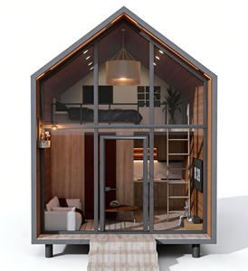 <span class=keywords><strong>Maison</strong></span> modulaire en structure acier préfabriquée avec un design moderne en forme de triangle, construction durable, garantie de 3 ans - Product Image 6