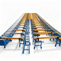 Table de refroidissement pour extrusion d'aluminium 1800T, 65KW, 380V, avec table de dévidage PLC et ligne de convoyage avec tireur pour le marché africain