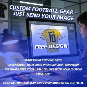 Camiseta de Fútbol Personalizada con Franja <span class=keywords><strong>Roja</strong></span>, Estilo Catalán Senyera, Versión para Jugador o Aficionado, Añade Número y Nombre, Transpirable, Secado Rápido - Product Image 4