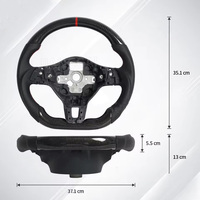 Volant en fibre de carbone pour Volkswagen VW Golf 6 MK6 GTI GTD R 2009-2013 Polo Tiguan Passat R-Line Volant de course en cuir