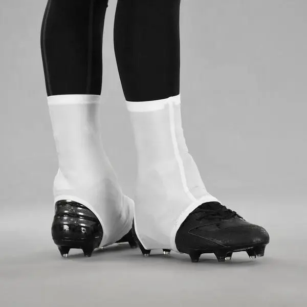 الجملة مخصص فارغة عادي الصلبة الأبيض تصميم الأمريكية لكرة القدم الرياضة الكبار الشباب الأطفال المربط يغطي المشاجرات حذاء يغطي