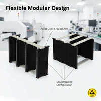 Rack modulaire ESD KEXING pour cartes PCB 10^4-10^6Ω, longueur et nombre de plaques latérales personnalisables, rack de stockage combiné pour la manipulation de PCBA