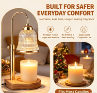 Lampe chauffe-bougie avec minuterie et variateur d'intensité - Cadeaux d'anniversaire pour femmes, décoration de chambre, Noël