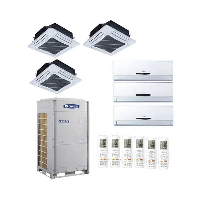 Gree GMV5 Multi Zone VRF 8HP 20HP 26HP DC Ac Inverter Ducted Split 60000btu HVAC Industrial Central Central Air Conditioner