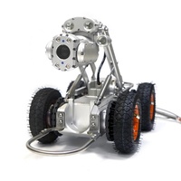 Robot sur chenilles CCTV d'égout à levage automatique avec compteur de caméra rotative HD et sonde 512Hz pour l'inspection des pipelines industriels