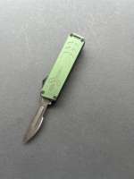 Précision # Couteau de poche EDC fin à lame en acier à haute teneur en carbone 23, manche en aluminium CNC, OEM ODM, gravure personnalisée, coupe-boîte à changement rapide