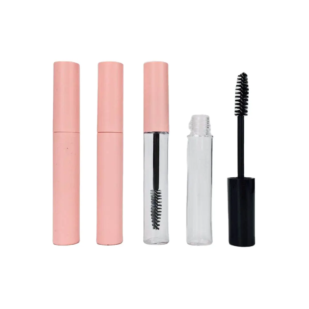 10ml Clear Pink Color Custom Luxury Empty Mascara Tube with eyelash Brush. 