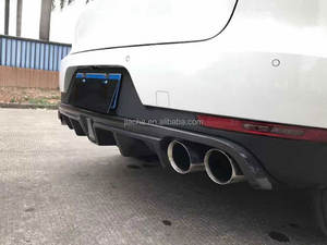 Alerón difusor de labio trasero de fibra de carbono/FRP compatible con <span class=keywords><strong>Porsche</strong></span> <span class=keywords><strong>Macan</strong></span> 2014 - 2018 con protector de parachoques de luz LED estilo de coche - Product Image 3