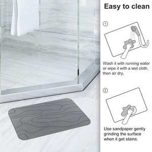 Wholesale Kitchen Diatomite Quick Dry Dish <b>Large</b> Stone Dish Drying <b>Mat</b> for Kitchen Counter Drying Dishes Quick Drying - Product Image 3