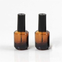 Bouteille de vernis à ongles ronde transparente 15ml bouteille vide bouteilles de vernis à ongles sur mesure avec brosse