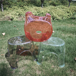 Transparent Ingot <b>Stool</b> 30x25x27cm Lightweight Modern Design Home <b>Stool</b> <b>Living</b> <b>Room</b> Furniture - Product Image 1
