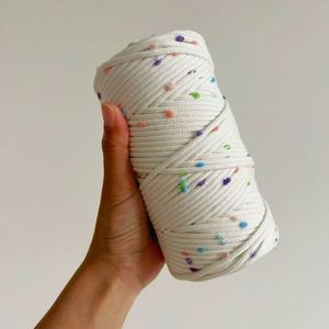 Cordón Trenzado de Algodón Ecológico Impermeable de 3 mm para Bolsos, Prendas de Vestir, Textiles para el Hogar y Calzado - Product Image 1
