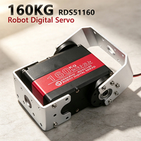 DSSERVO RDS51160 185KG Servomoteur numérique double axe à couple élevé avec engrenage ABS pour système de bras robotique RC, kit d'accessoires et de pièces